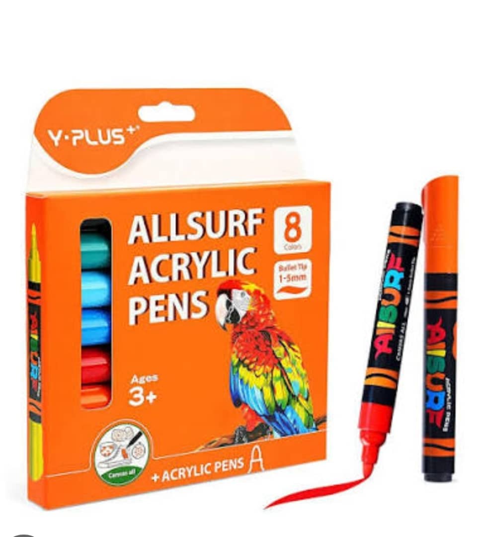 ماژیک اکریلیک 8 رنگ AP-410 وای پلاس Y.PLUS