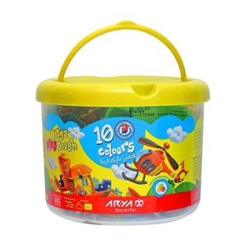 خمیر بازی آریا 10 رنگ سطلی کد 1068